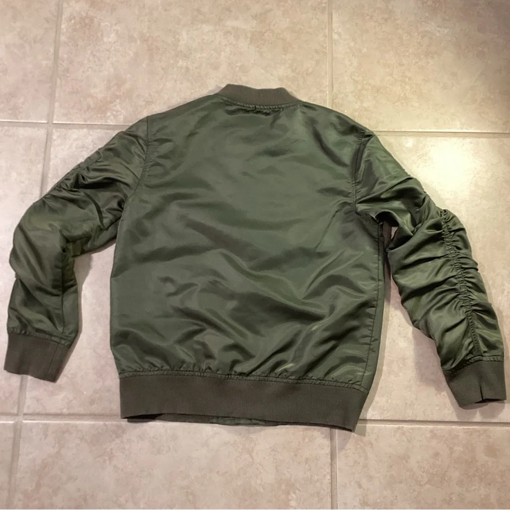 Mossimo Bomber Jacket Olive Green Girls Medium